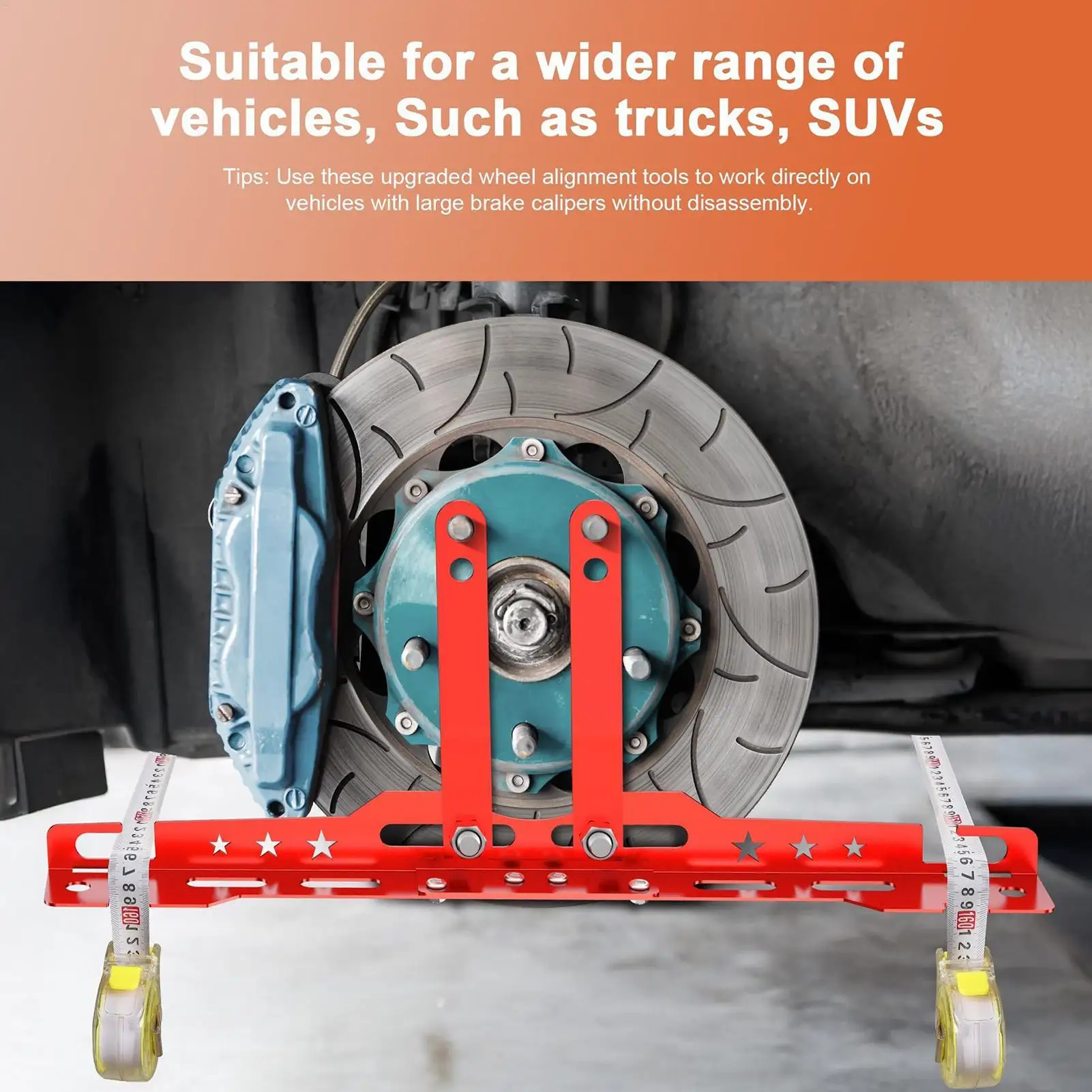 

2pcs Adjustable Automotive Wheel Leveling Aligner Car Wheel Alignment Tool Plates Heavy Duty Toe Plates Wheel Balancing Supplies