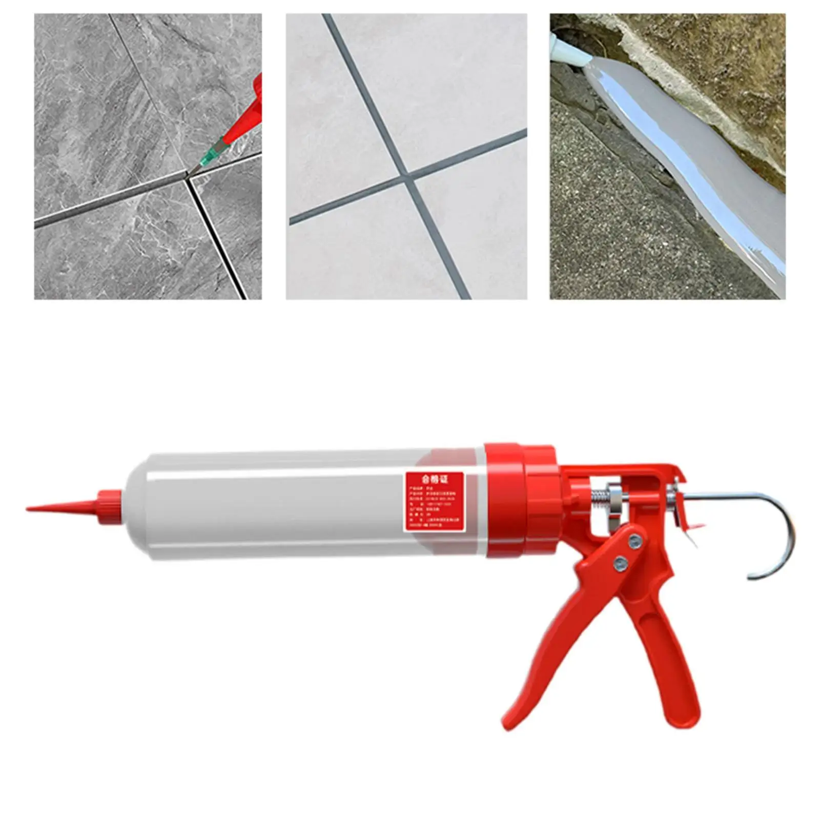 

Sausage Caulking Tool Application Tool Effort Saving Comfortable Grip Lightweight for Epoxy Silicone Glue Polyurethane Doors