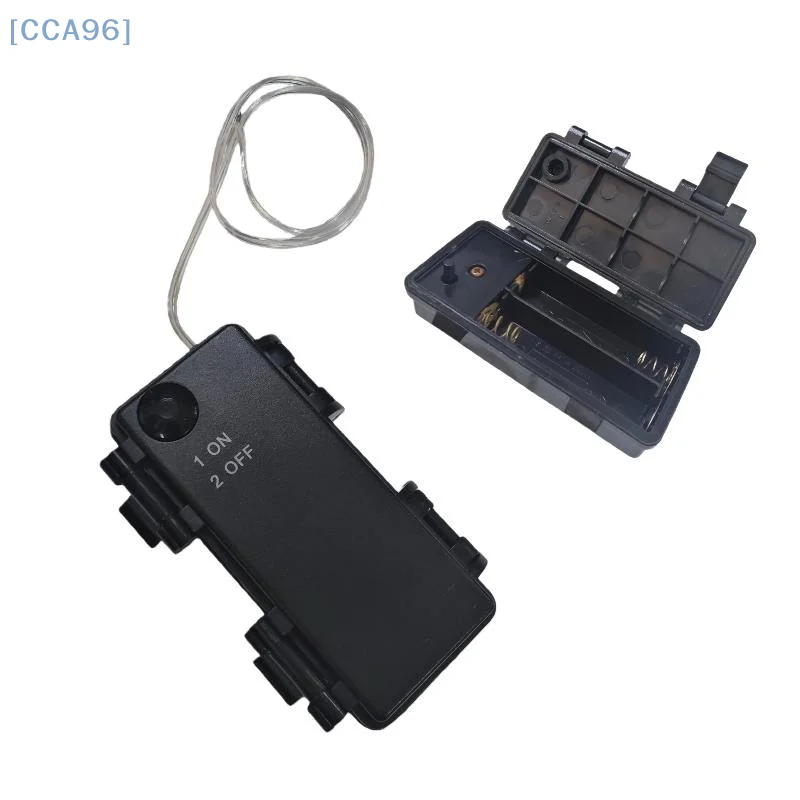 【CCA96】1 قطعة حامل بطارية AA قسمين 3 فولت رقم 5 خرطوشة بطارية مقاومة للماء والغبار مع ملحقات ON-OFF DIY