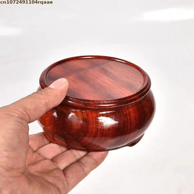 8-30cm Round Solid Wood Display Stand for Vase Bonsai Plant Crystal Stone Figurine Home Decoration Tea Sets Pedestal Base