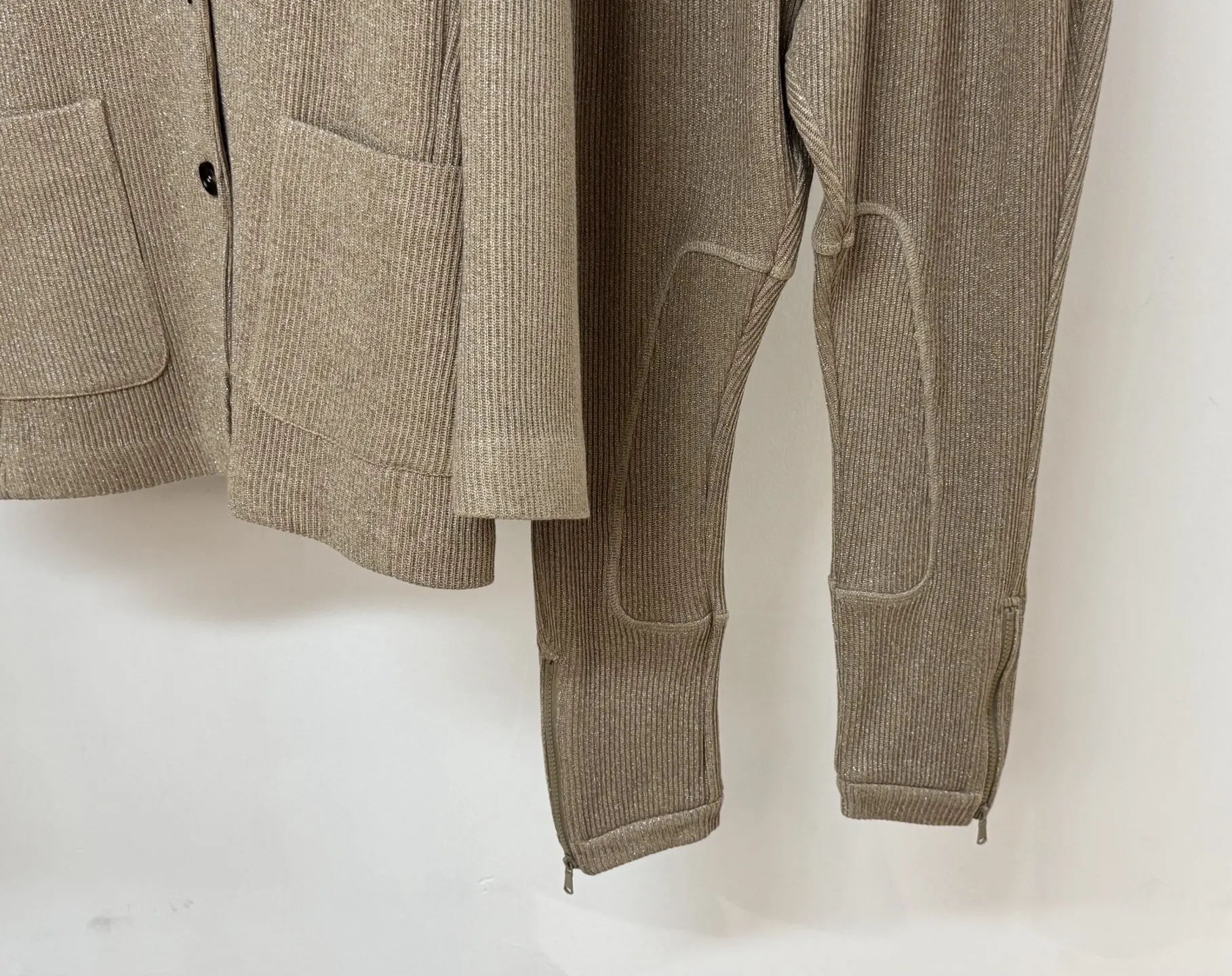 سترة نسائية جديدة عالية الجودة من القطن المحبوك ذات طية صدر السترة المتلألئة المؤخرات عصرية ومتعددة الاستخدامات #6