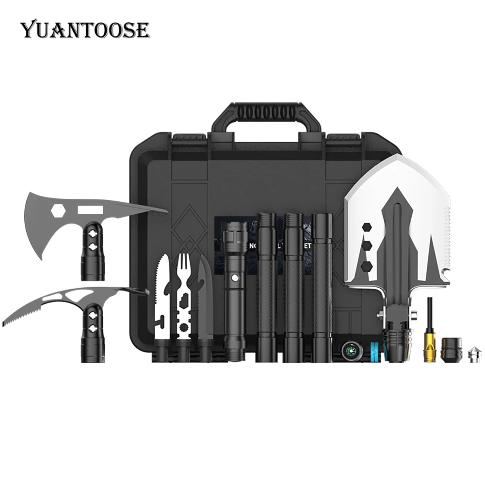 

DIY Multifunctional Axe Shovel Toolbox Outdoor Camping Folding Survival Shovel Axe Kit