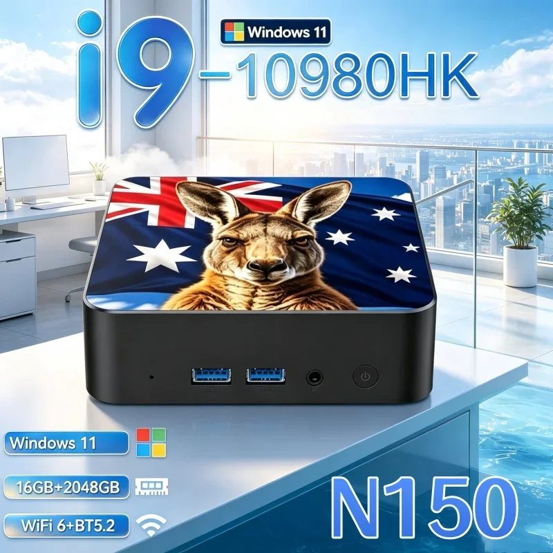 インテル-i9-10980hk-n150-windows-11-オーストラリアデザイン-ミニpc-16gb-ram-1tb-2tb-ssd-wifi6-bt52-4k-hd-高速動作-ゲーミング・オフィス向け