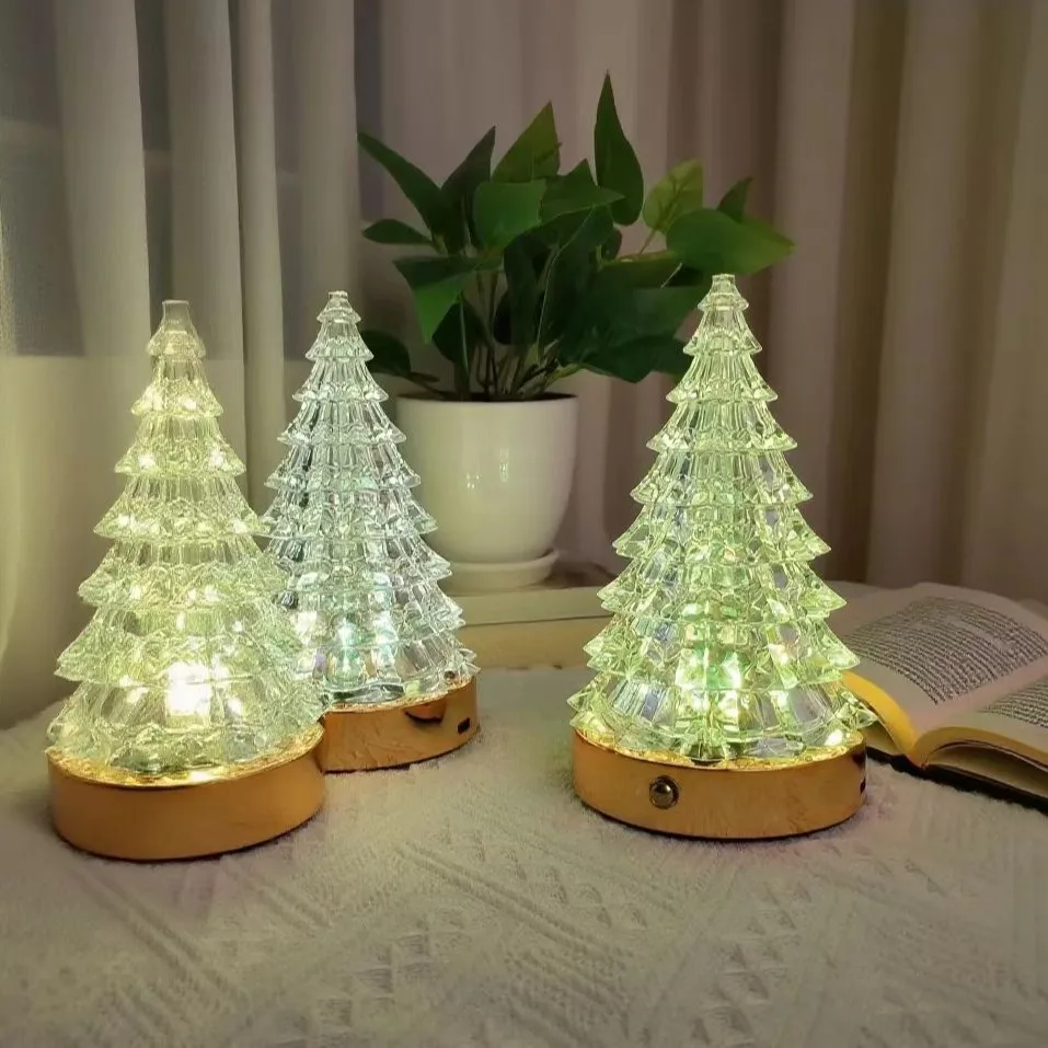 Luminous Colorful Crystal Christmas Tree Creative Night Light Christmas Gift Decoration Atmosphere Light