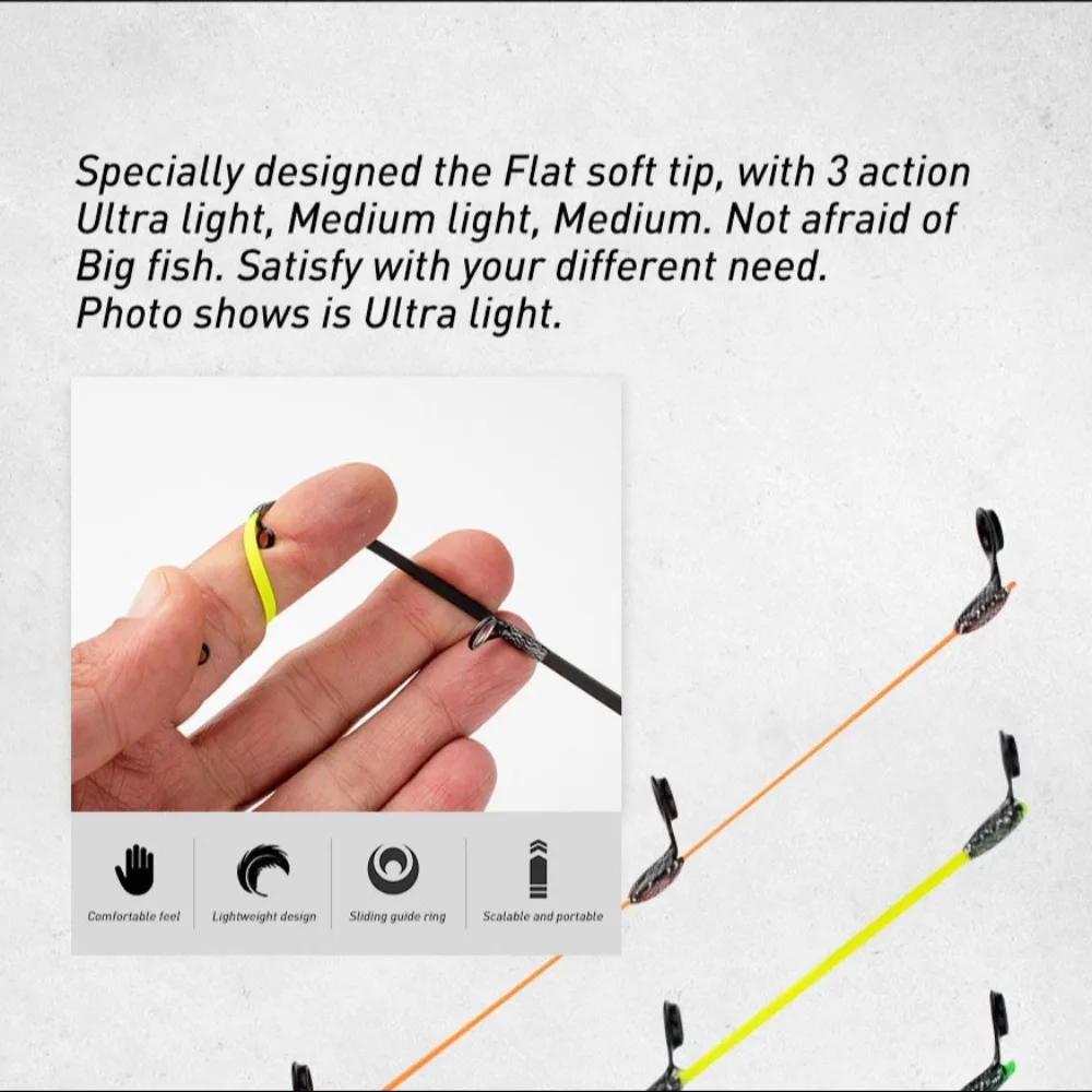 2023 قابل للسحب الجليد الصيد قضبان الشتاء الكربون الجليد الصيد القلم القطب UL ML 50 سنتيمتر الجليد الصيد رود الجليد الشتاء الصيد
