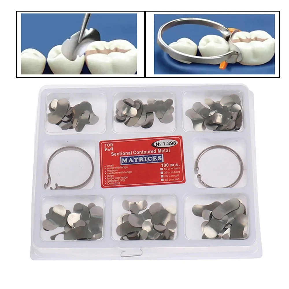 DENTASOP Ferramenta Universal Matrix Banda Deflemirador Restaurador Dental Bandas De Matriz 1330