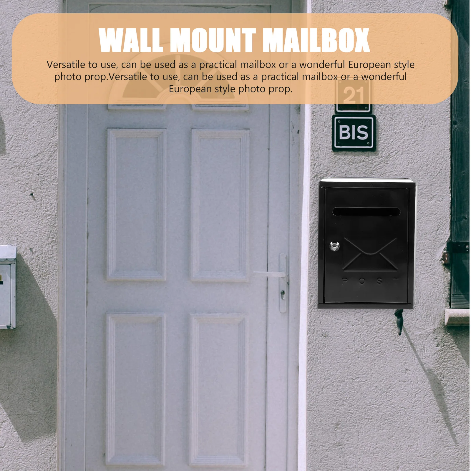 

Retro Outdoor Mailbox Mailboxes for outside Wall European Style Iron Metal Unique