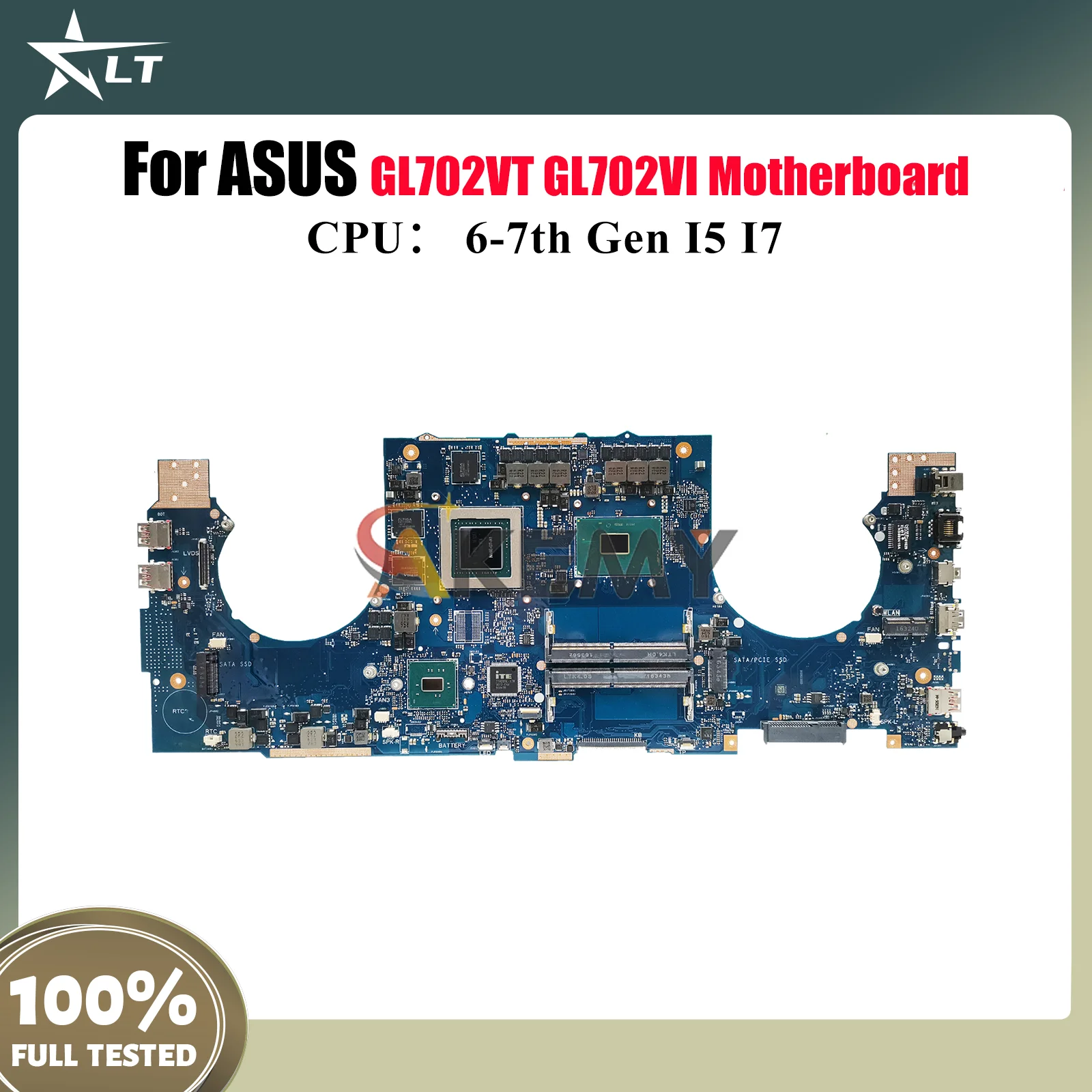 

Материнская плата для ноутбука GL702VT для ASUS ROG Strix GL702VSK GL702VI GL702V S7VS GL702VMK с процессором I5 I7 100% тестирование OK stk