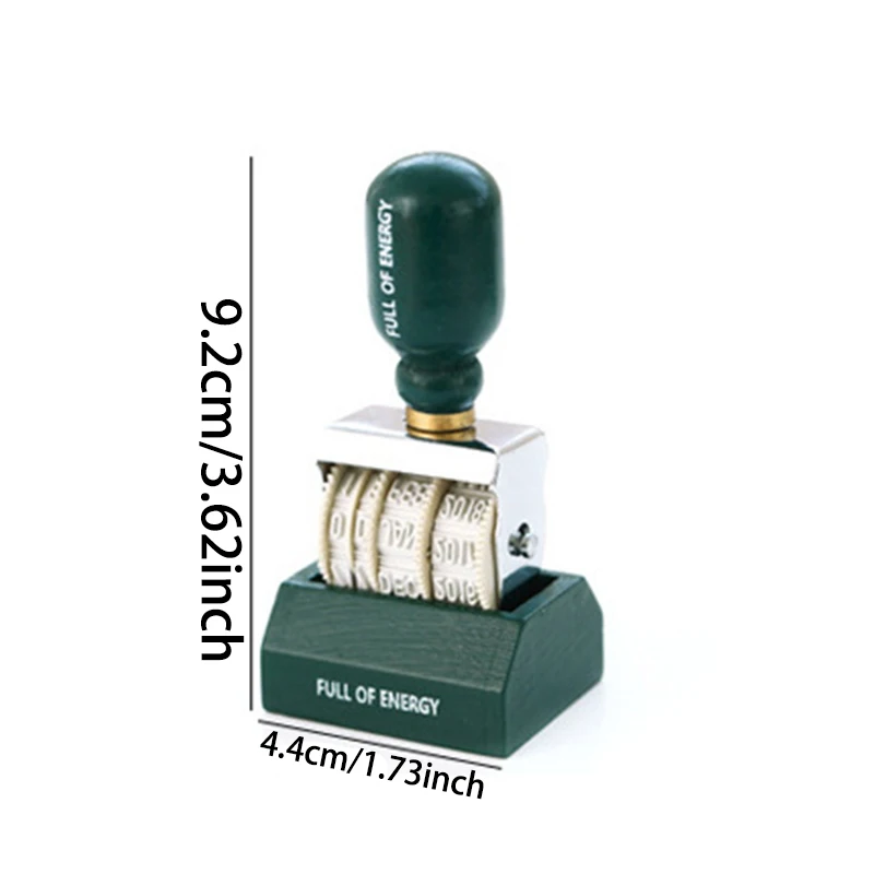 1 قطعة ختم التاريخ الرجعية الكورية الطاقة الكاملة DIY بها بنفسك مقبض الأسطوانة ختم حساب اليد أداة خاصة ذاتية الصنع