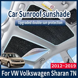 Car Sun Shades Cover For VW Volkswagen Sharan 7N 2012~2019 2016 Auto Sunroof Sunshade Protector Anti-UV Heat Isolate Accessories