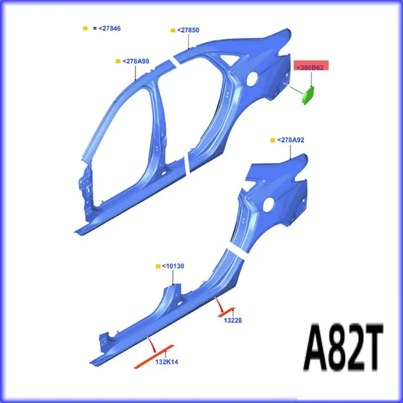 

T2-1Pair Car Rear Air Inlet Vent Grille BM51A280B63A2B BM51-A280B62A2B For Ford Escort Focus Ecoboost 2012-2021 Air Outlet