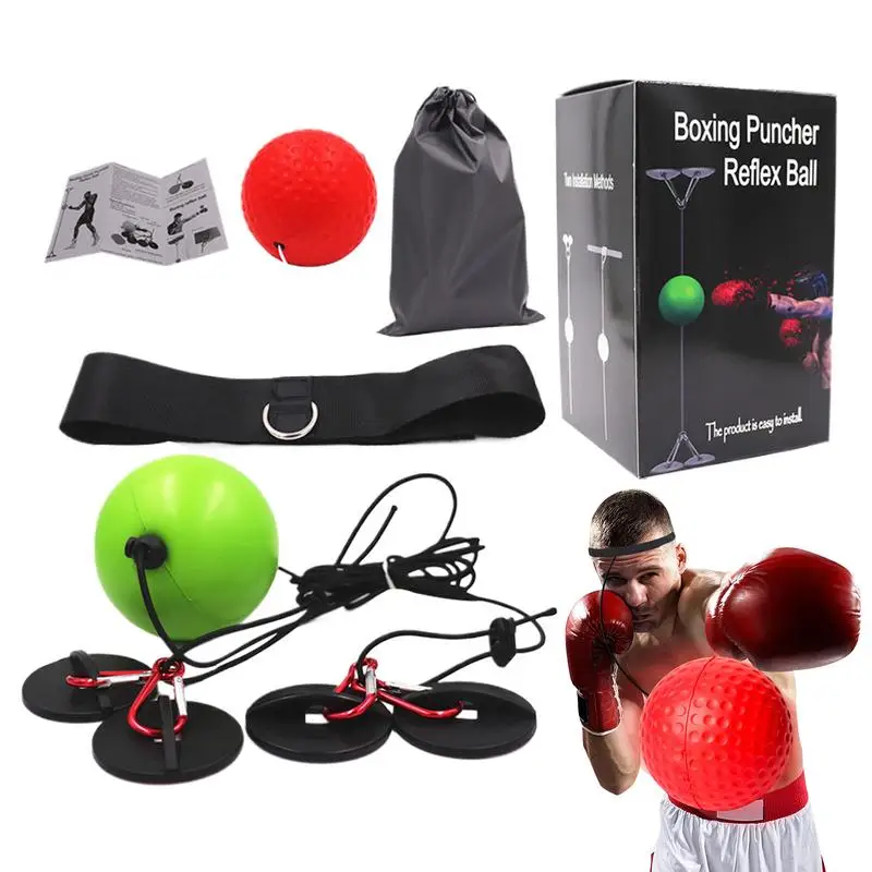 Boxing Reflex Ball Boxing Head Ball for Punch Speed No Drill Boxing Ball with Adjustable Headband Fun Sports Game for All Ages