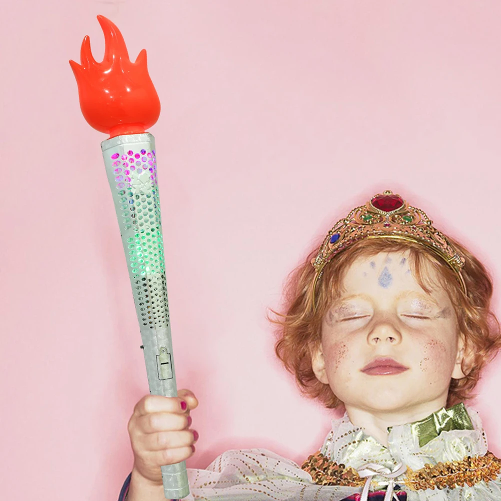 

2Pcs Safe Plastic Torch Simulation Tool Kids Learning Prop Party Performance Supply Sports Meeting Plastic Plaything