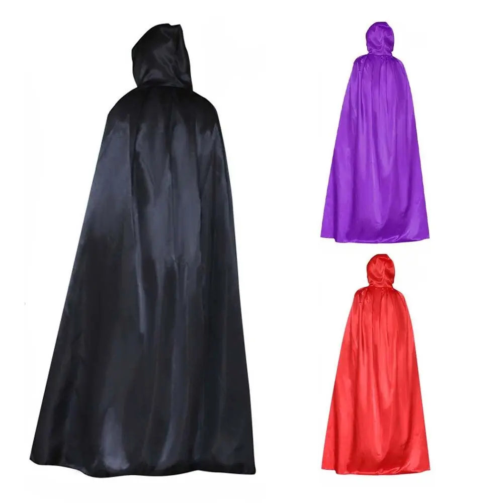 Mode Effen Kleur Halloween Mantel met Grote Hoed Dweilen Kostuum Cosplay Cape Klassieke Festival Grim Reaper Mantel Kid