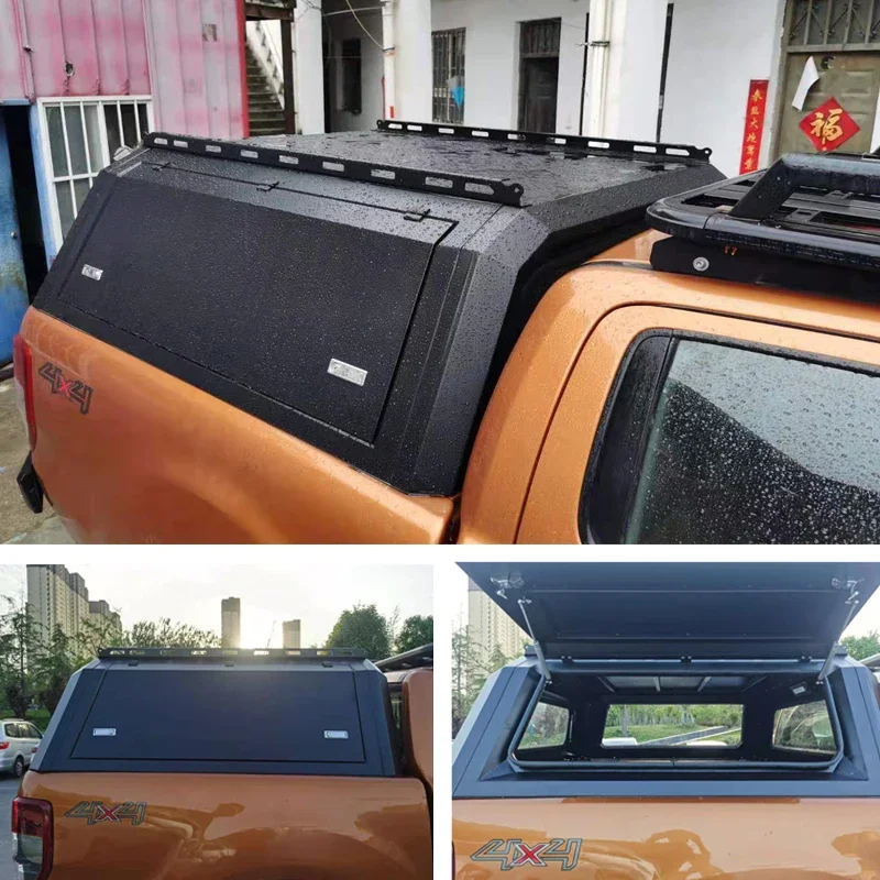 4x4 Waterproof 8FT Steel Pickup Hardtop Topper Camper Truck Canopy For Toyota Hilux Tundra Tacoma Ford Ranger Isuzu