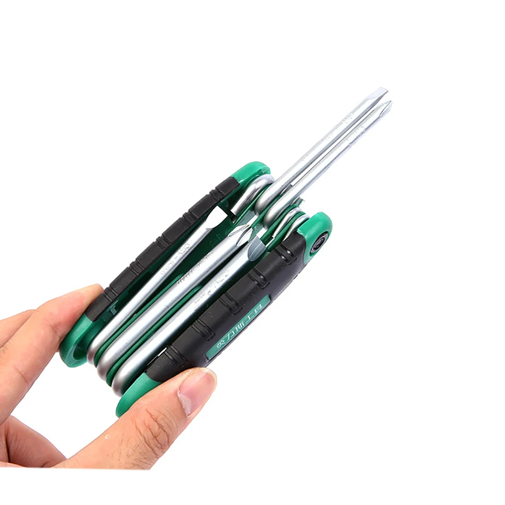 Portable Folding Hexagonal Wrench Screwdriver Multi-functional Folding Wrench for Cycling/work  Hand Tool Set