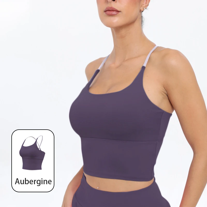 Damen 'Naked-Feel' Hochelastischer Sommer-Sport-BH - Lauf-Top Yoga & Fitness Camisole – Detail 14