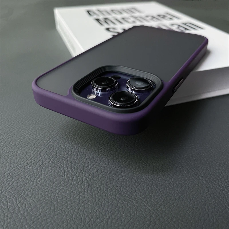 Rüstung stoßfeste Hybrid-Hülle für iPhone 15 14 16 Pro Max, matte Rückseite auf Coque, iPhone 16 Plus, Displayschutzfolie – Detail 5