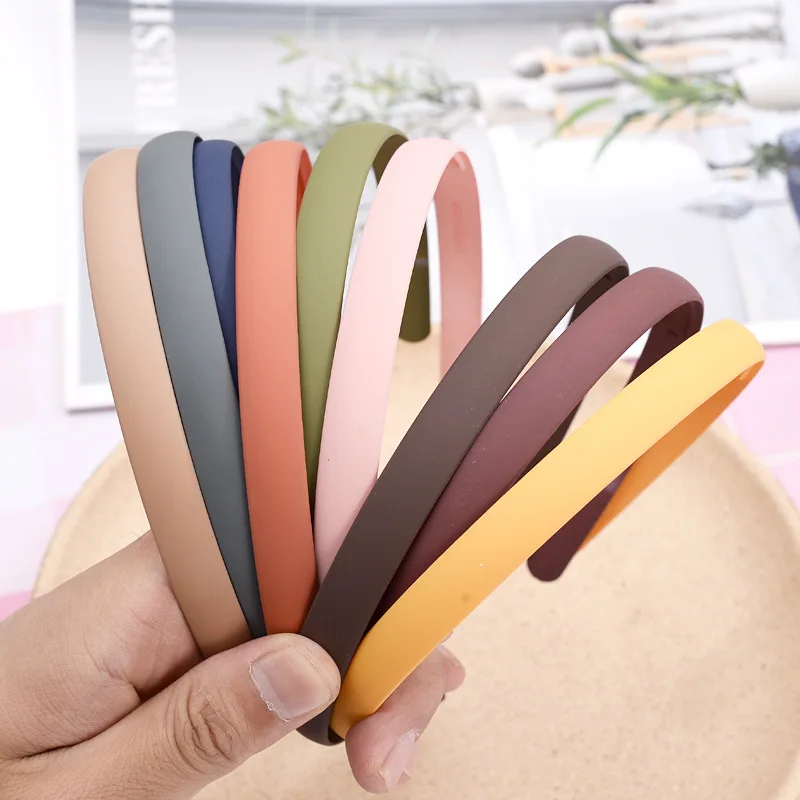 Minimalist Matte Morandi Headband 12mm with Grip Teeth, Versatile Thin Headband for Women Makeup & Skincare, Multi-Color Options