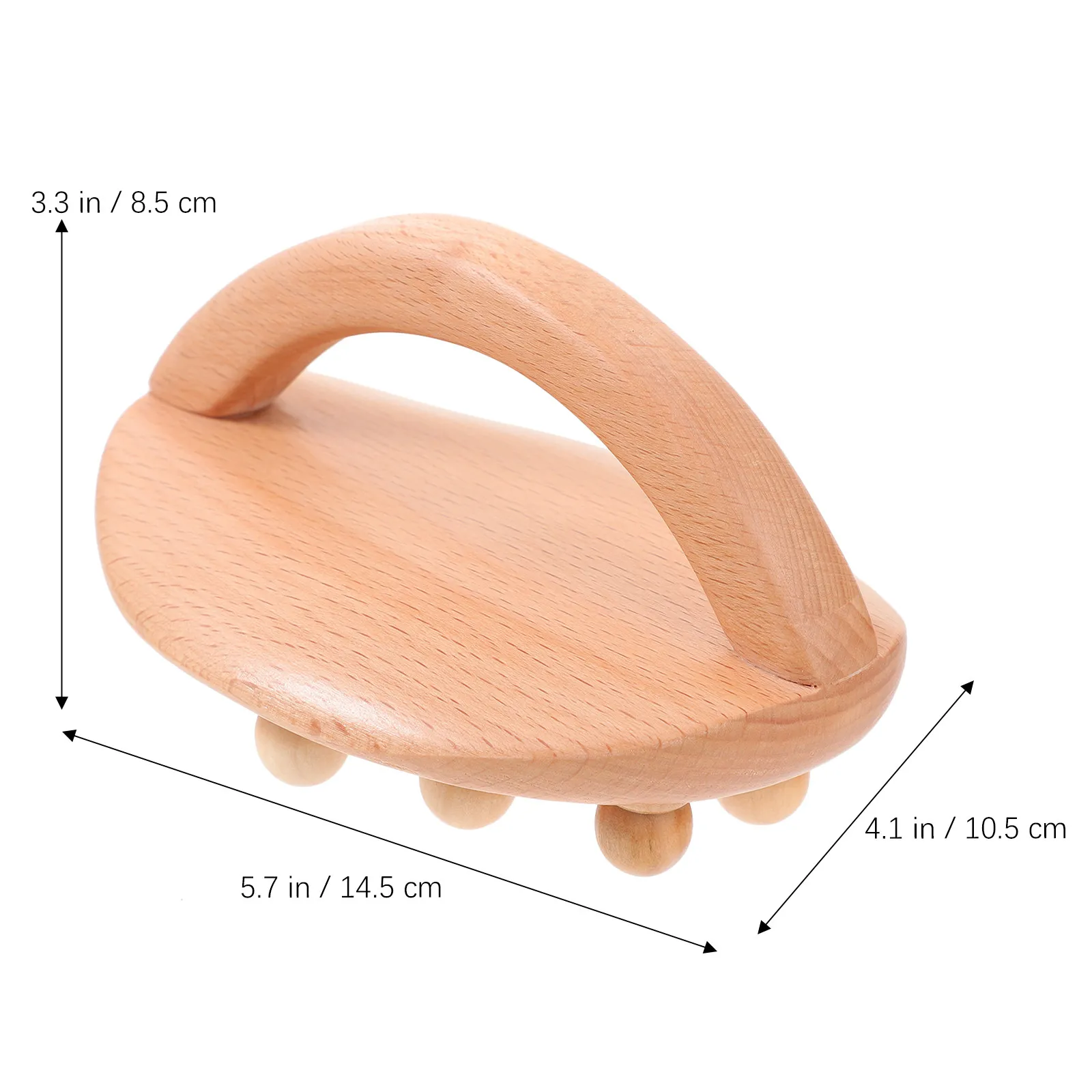 Wood Massage Roller Tool Deep Tissue Muscle Knot Relief Handheld Body Massager Portable Pain Removal Device For Back Neck