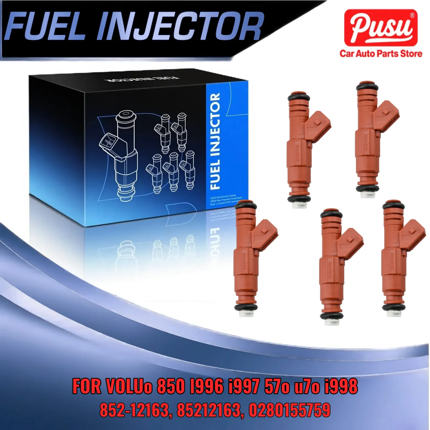 

5x Fuel Injector Set for Volvo 850 for Volvo S70 V70 1996 1998 L5 2.4L 2.3L Turbo 85212163