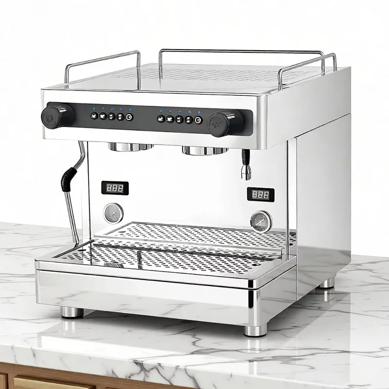 Professional Stainless Steel Fluid-O-Tech Vane Pump And ODE Solenoid Valve Pre-Infusion Tech Coffee Machine
