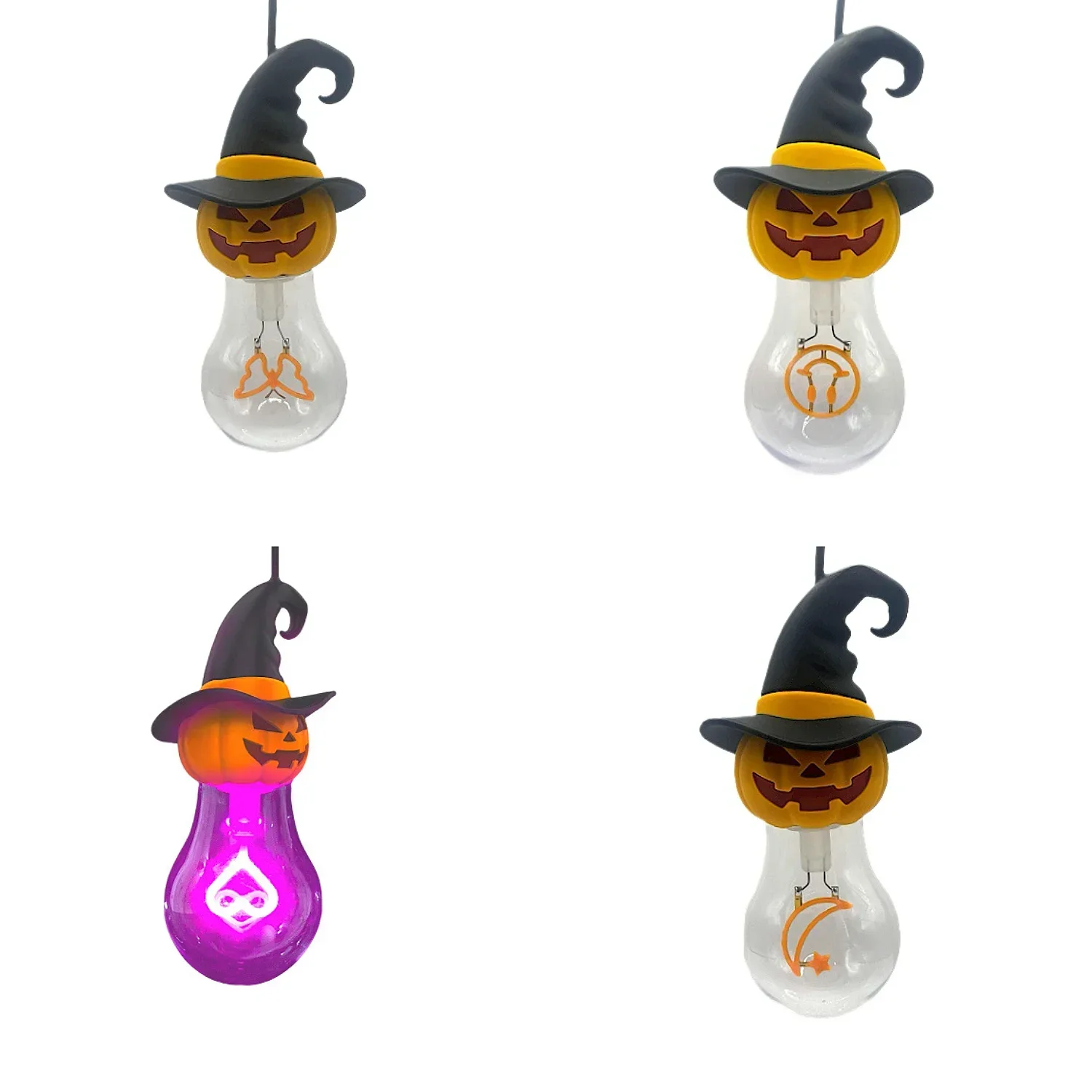 A70 Blubs 5V Charge Halloween Set Pumpkin  Pendant Party Holiday Gift Camping Lamp Luminous Silicone Toy