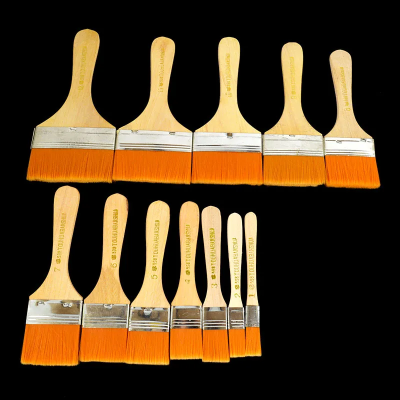 مجموعة فرش طلاء فنية مكونة من 12 قطعة من ألوان مائية من النايلون ومستلزمات الرسم الزيتي #2