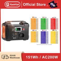 FF Flashfish E200 Portable Power Station 200W Solar Generator 151WH Battery AC DC Outdoor Camera Drone Power Supply Solar Charge