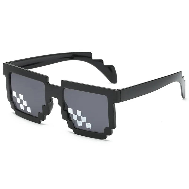 8 Bit Thug Life Sunglasses Pixelated Men Women Brand Party Eyeglasses Mosaic UV400 Vintage Eyewear Unisex Gift Toy Glasses