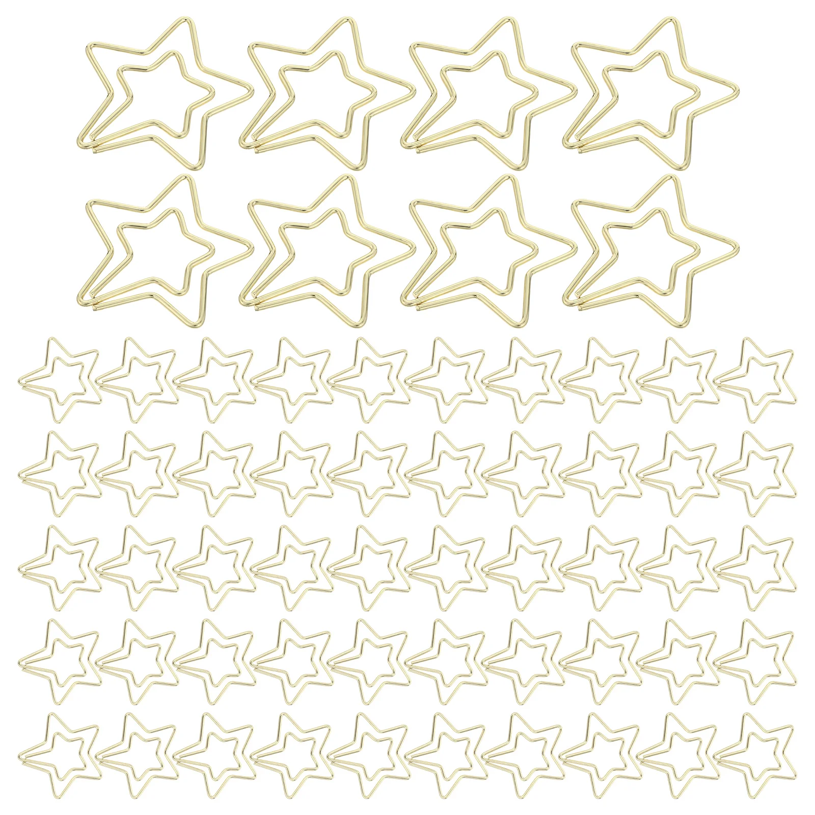 

120Pcs Star Shape Paper Clips Metal Planner Clips Office School Paper Bookmarks Decorative Novelty Star Papermarks