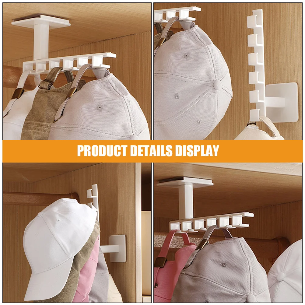 Gancho multifuncional para abrigos, gorra de béisbol, ganchos para baño, almacenamiento, toallero adhesivo blanco, 2 uds.