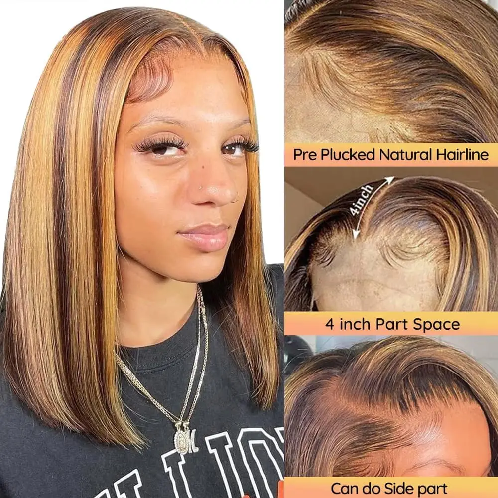 Парик из человеческих волос 13 х4 с эффектом омбре, 180% плотности, 4/27