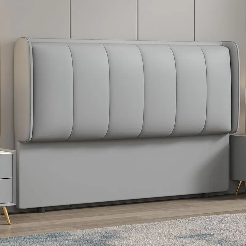 Ultra Thin Luxury Upholstered Headboard Tech Fabric Freestanding Double Bed New Model Soft Pack Bedhead Board