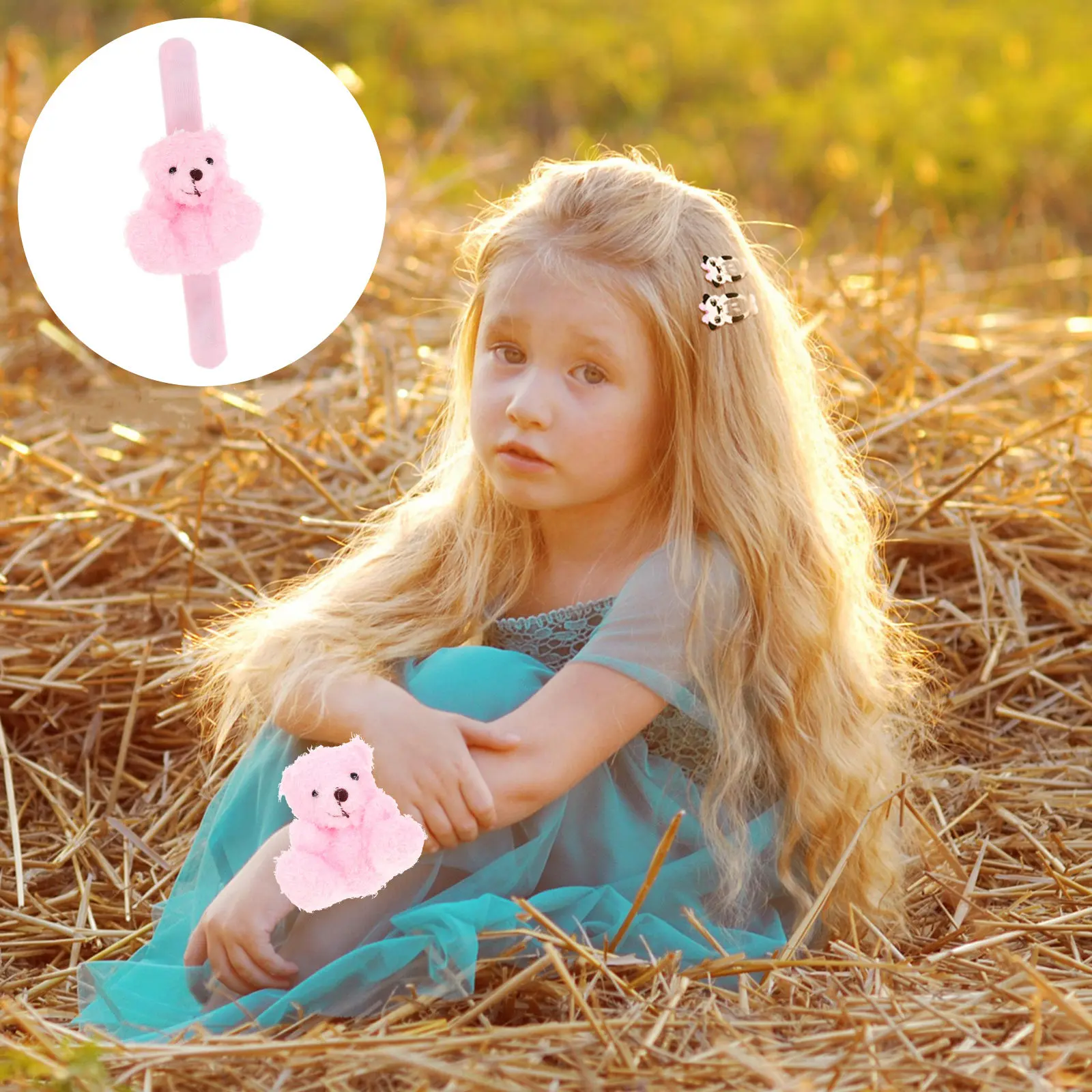 

Мультяшный браслет-стикер с мишкой, удобный, на защелке, для вечеринок, дней рождения, праздников, праздничного декора