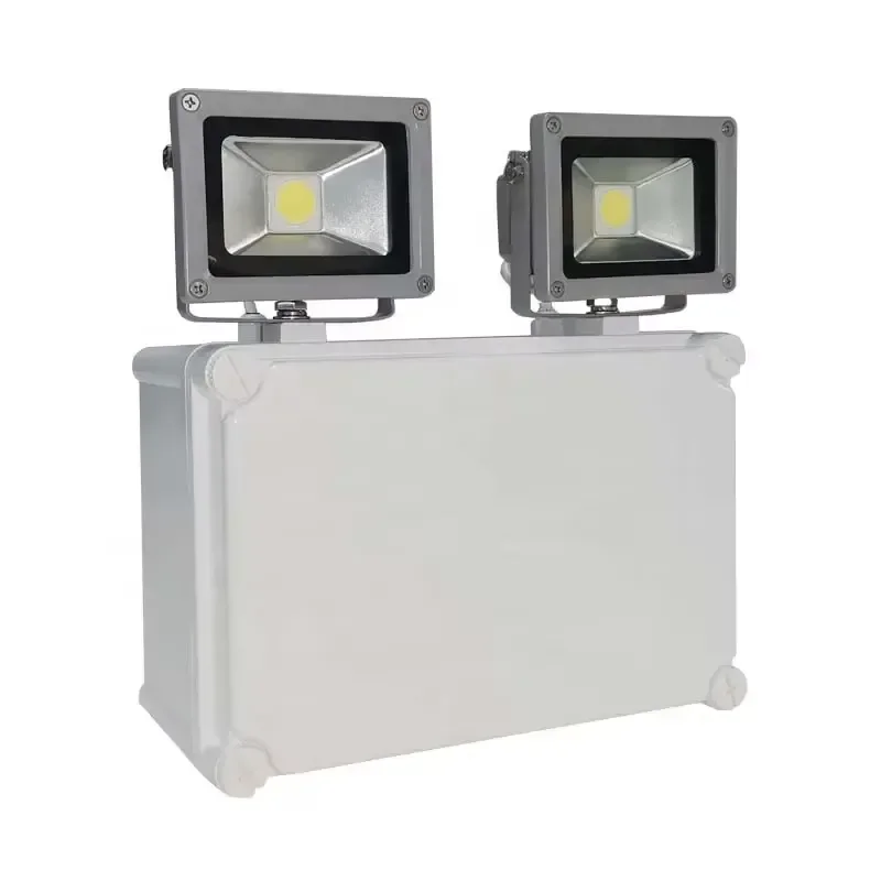 Double Headed Emergency LED Light Automatic Rechargeable Fire Safety Lamp Dual Side Illumination for Home Office Building