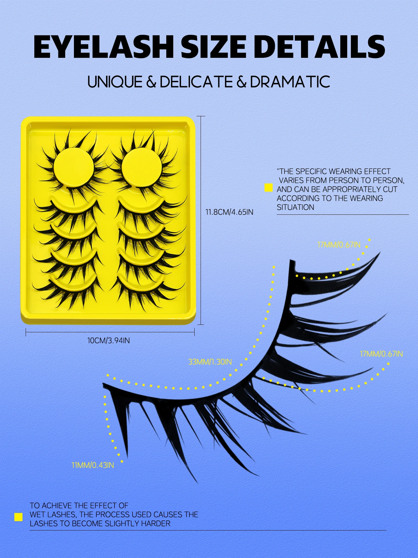 Lasvirey Ciglia Cat Eye Manga Ciglia Stili 3D Ciglia finte visone Morbide incrociate Sottili Estremità alate naturali Occhi Ciglia allungate Trucco