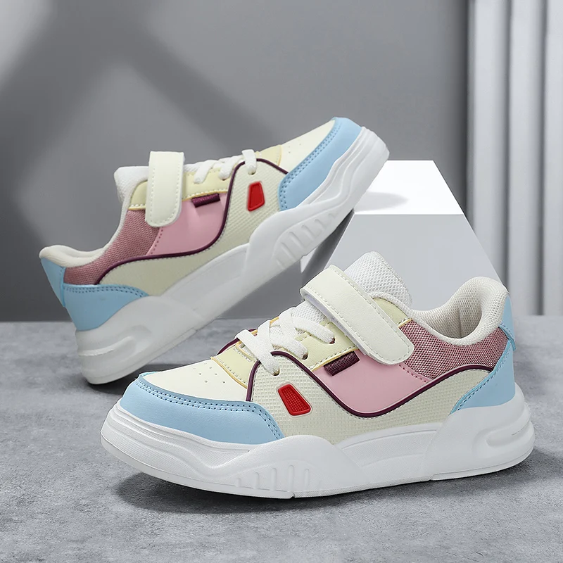 

Лидер продаж, кожаные кроссовки, детские кроссовки, уличная нескользящая детская обувь для скейтборда, модная повседневная спортивная обувь для мальчиков и девочек