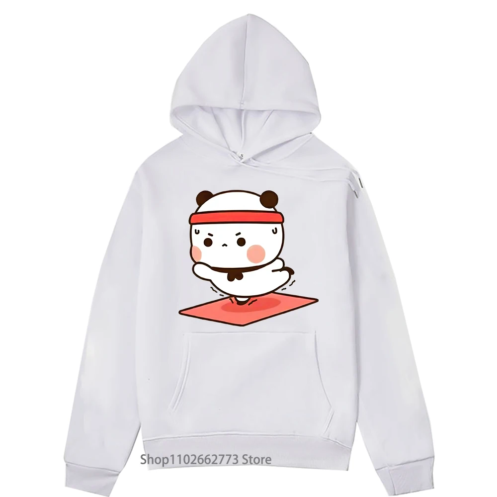 Bubu's Weight Loss Story Hoodies for Women Girls Bubu Continues To Train Her Body Every Day Print Sweatshirt Cute Men Kawaii Top