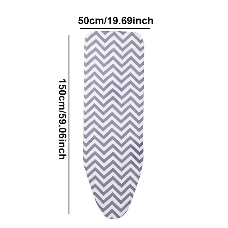 Simple Ironing Board Cover Cotton Padded Ironing Board Replacement Cloth Cover Blue Stripe Dust Cover Washable 150x50cm