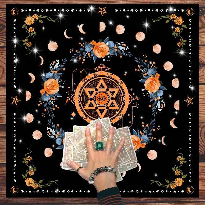 Sun Moon Phase Tarot Altar Cloth Divination Spread Mat Witchcraft Astrology Wiccan Home Decoration