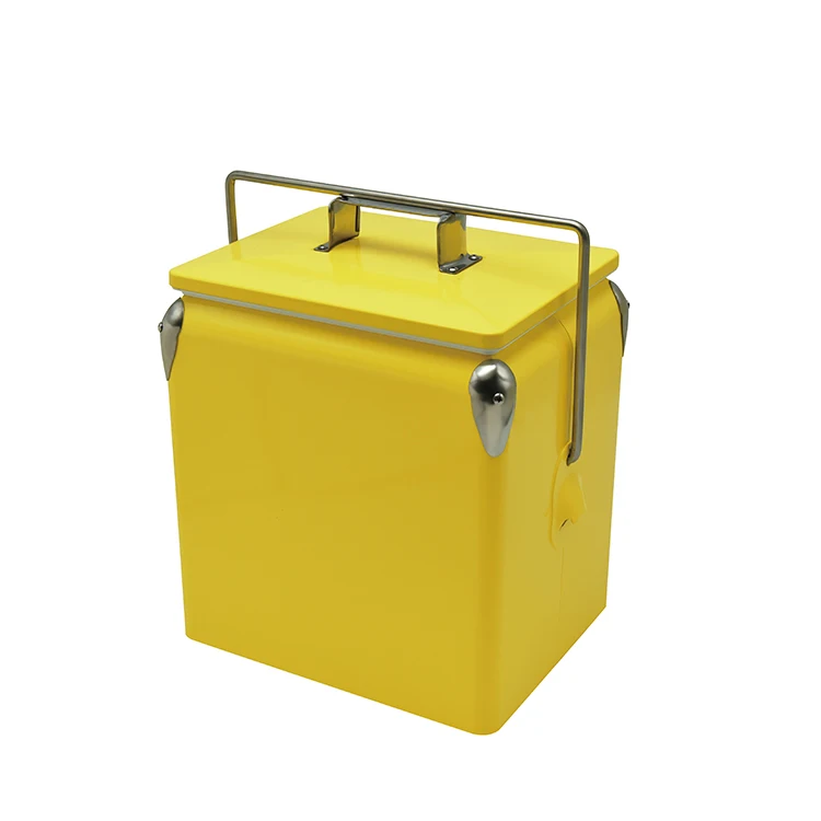 Wine Cooler 13L Cooler Box Vintage Cooler Bag Ice Metal Box Promotional Gift Wine Fridge For Caravan,Camper Accessories