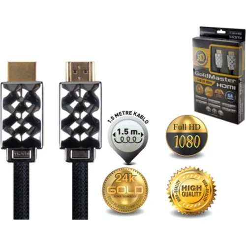 Goldmas Cab-24 1.5 Meter Gold Tip 4K 2160 3D Hdmu Cable