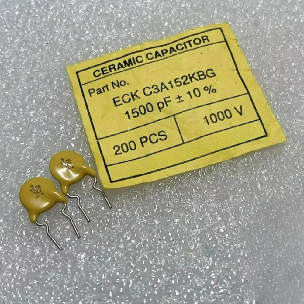 20pcs/lot 0.0015uf 1KV 1500pF 1N5 152 Brand New High Voltage Ceramic Capacitor