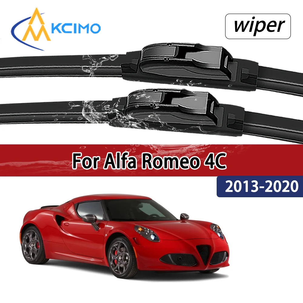 

For Alfa Romeo 4C 2013-2020 2014 2015 Compatible Durable Silent Front Wiper Blades Car Windscreen Auto Window Accessories