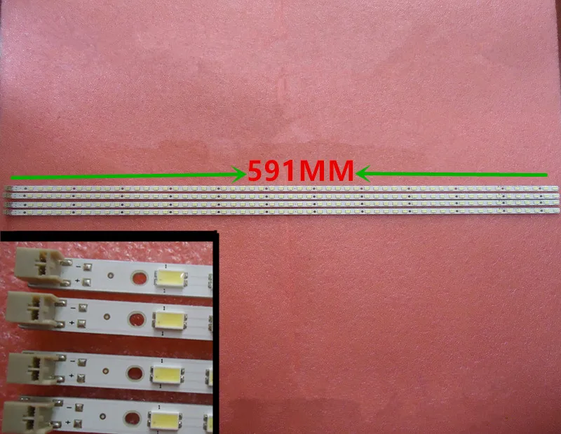 4Pieces/lot for sharp LCD-52LX530A 52LX830A LCD TV backlight   E129741 1PCS=56LED   591MM  100%NEW