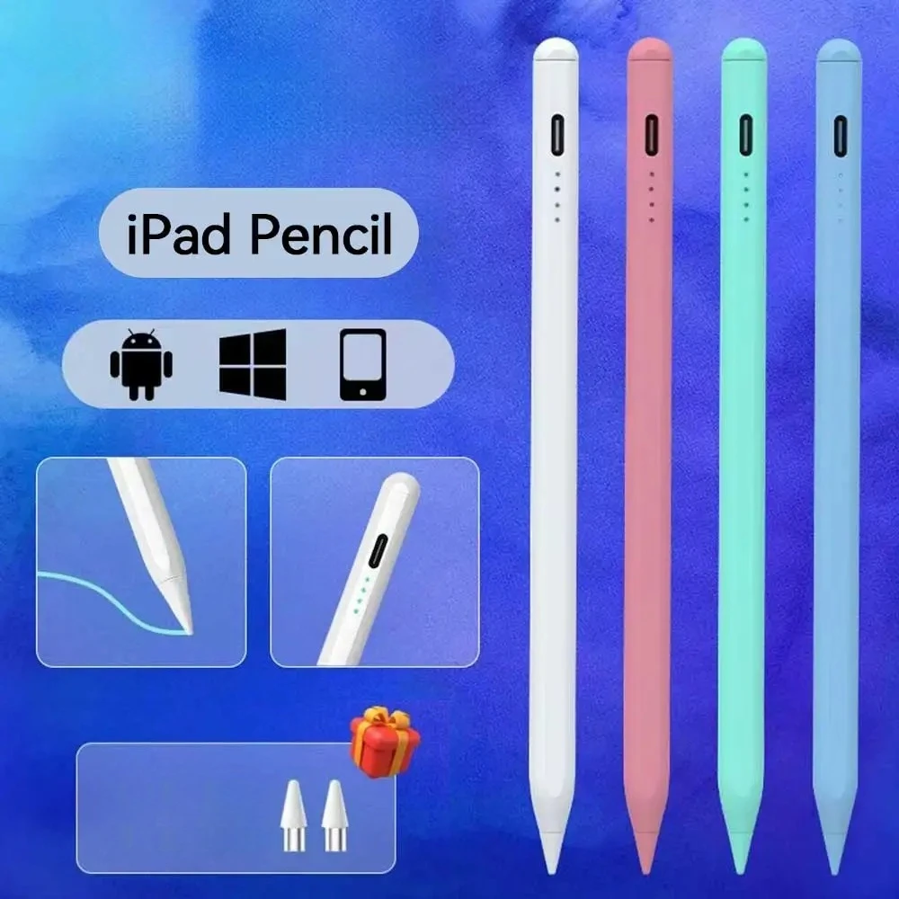 

Stylus Pen For Apple Pencil 2025 iPad Air 6 11 13 M2 M3 Pro 13 11 M4 9/10th Gen Air 5/6 Mini 6 7 With LED Power Palm Rejection