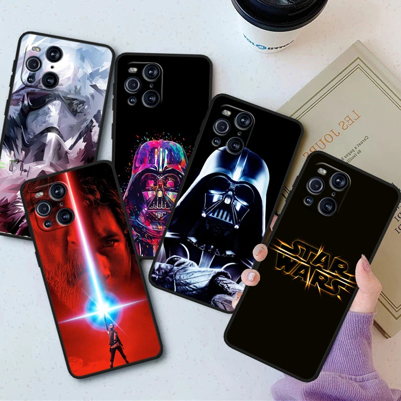 S-tar W-ars Darth Vader Yodas BB8 For OPPO Find X6 X5 X3 X2 F21S F21 Pro Lite Neo Black Silicone Fundas Soft Phone Case