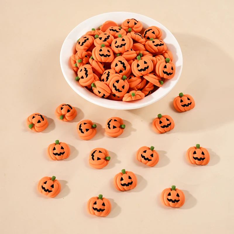 20 Stück Halloween Harz Kürbis Miniaturen Mini Flatback Charms Kürbis Halloween Party Home Tisch dekoration DIY Handwerk Geschenk – Detail 3