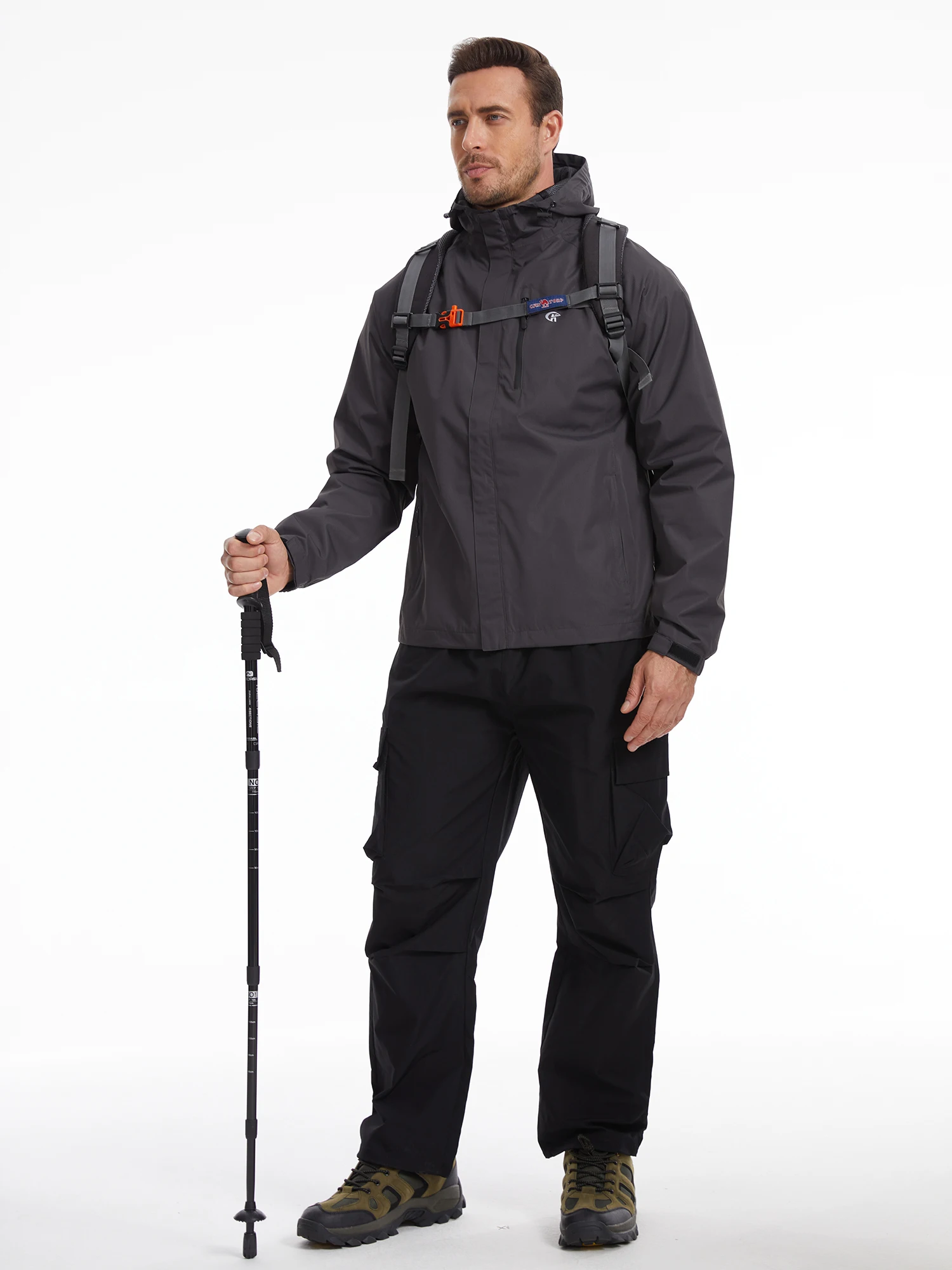 Sommerliche, wasserdichte Regenjacke für Herren, leichte, dünne Regenjacke mit Innentasche, ideal zum Campen, Wandern, Radfahren und Angeln. – Detail 37